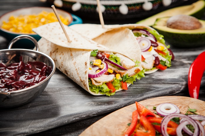 Chicken Tortillas with Mexican Ingredients