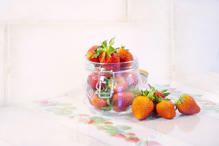 Strawberries in a jar