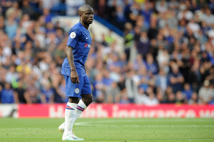 N'Golo Kanté playing soccer for Chelsea