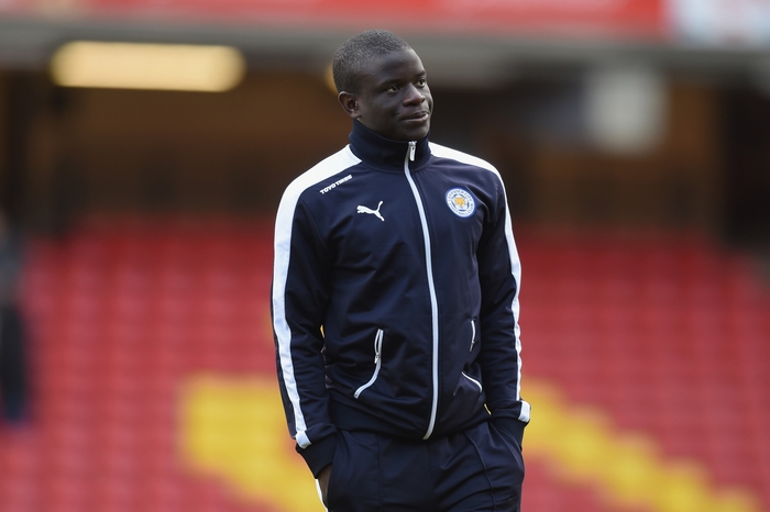 N'Golo Kanté in Leicester City tracksuit