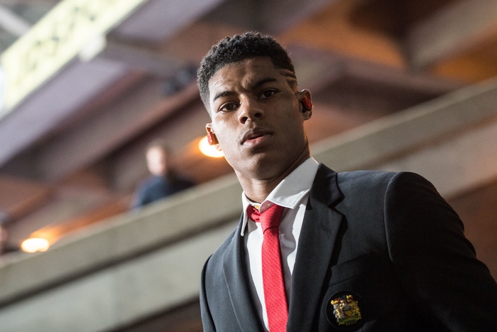Marcus Rashford in a suit