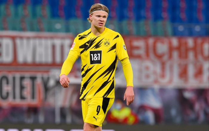 Erling Haaland in Borussia Dortmund uniform