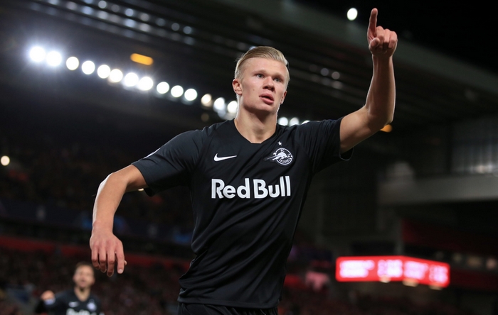 Erling Haaland in Red Bull Salzburg jersey