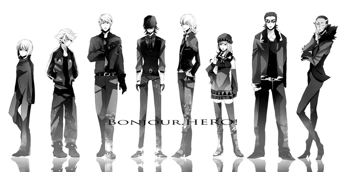 Group of characters from Tiger and Bunny