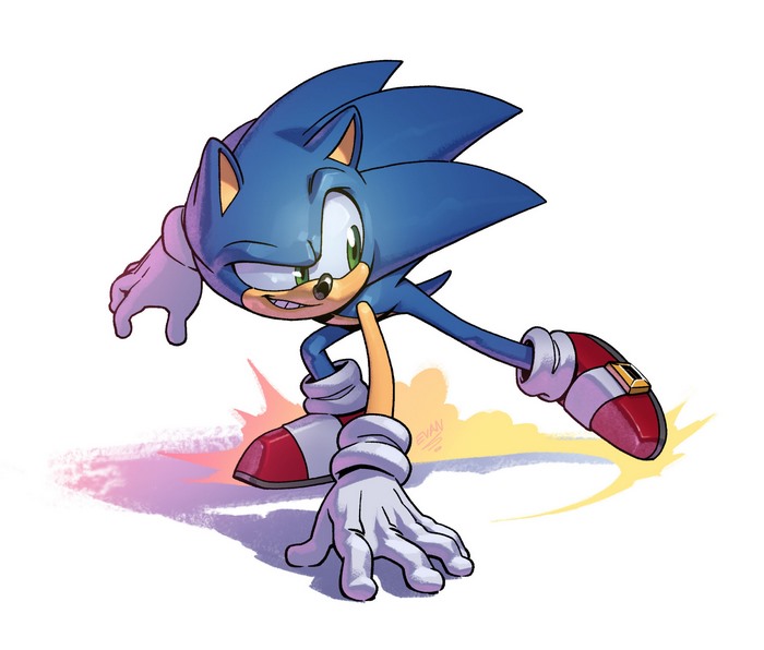 Sonic the Hedgehog in action pose