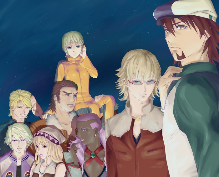Tiger and Bunny characters including Kotetsu T. Kaburagi and Barnaby Brooks Jr.