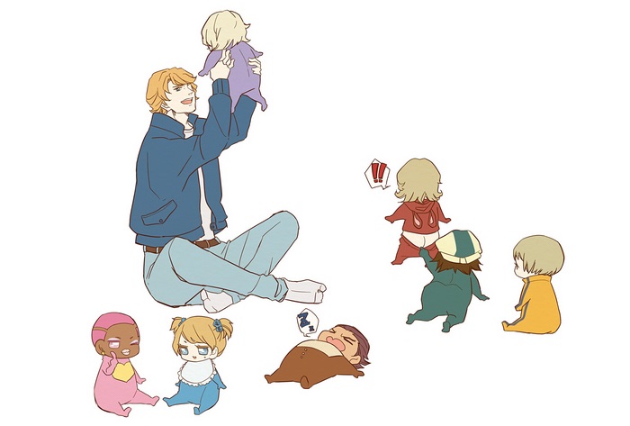 Tiger and Bunny characters as babies