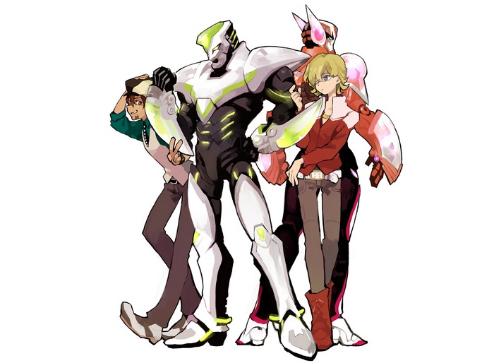 Tiger and Bunny characters Kotetsu T. Kaburagi and Barnaby Brooks Jr.
