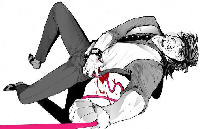 Kotetsu T. Kaburagi from Tiger and Bunny bleeding