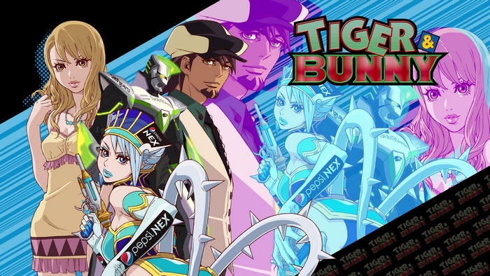 Tiger & Bunny characters with Pepsi NEX branding