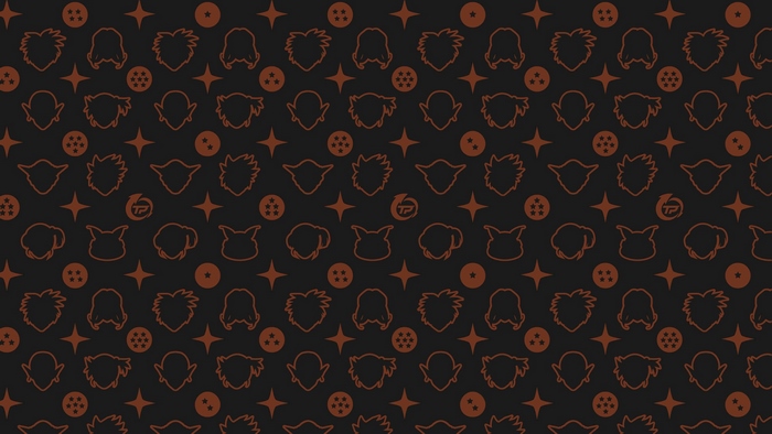 Dragon Ball Z Pattern with Characters and Dragon Balls