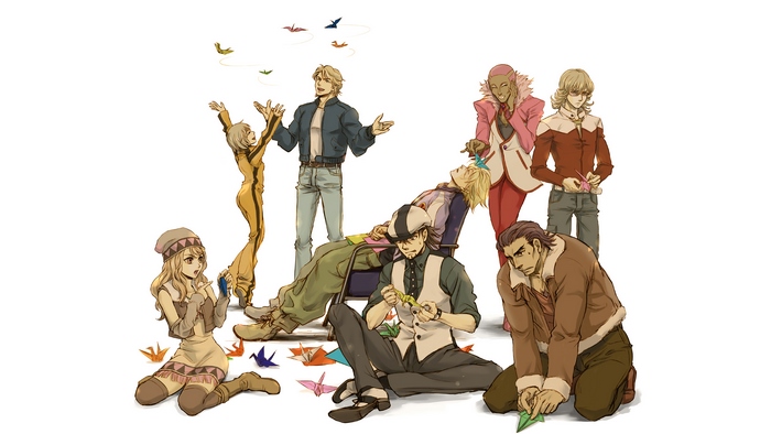 Tiger & Bunny characters folding origami