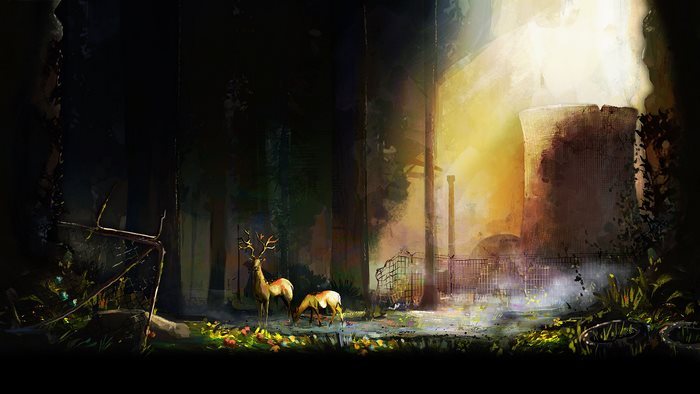 Endzone - A World Apart, Deer near cooling tower