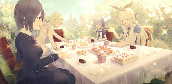 Chihiro Yuuki, Alice Mononobe, Kazaki Morinaka, Rin Shizuka from Nijisanji