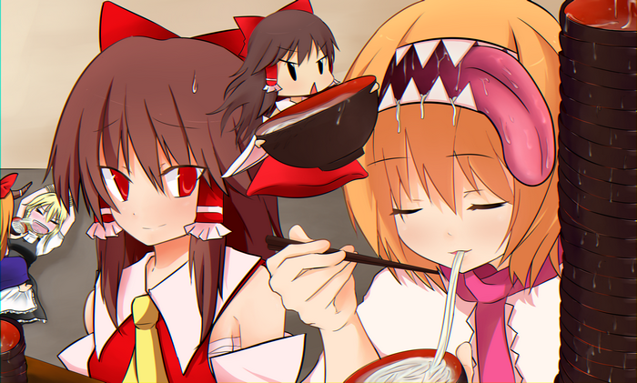 Touhou 4K: Reimu Hakurei, Marisa Kirisame, Alice Margatroid, Suika Ibuki