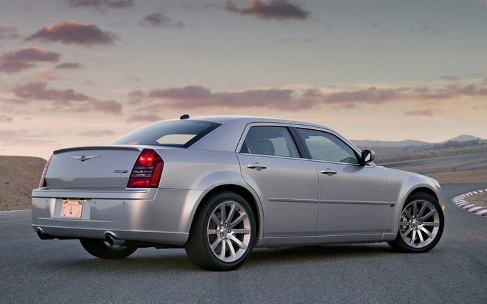 2005 Chrysler 300C SRT8 Sedan on a Racetrack