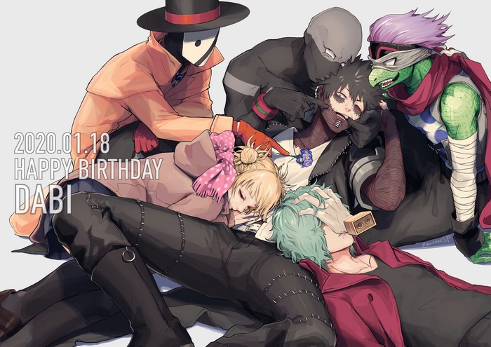My Hero Academia characters celebrating Dabi's birthday