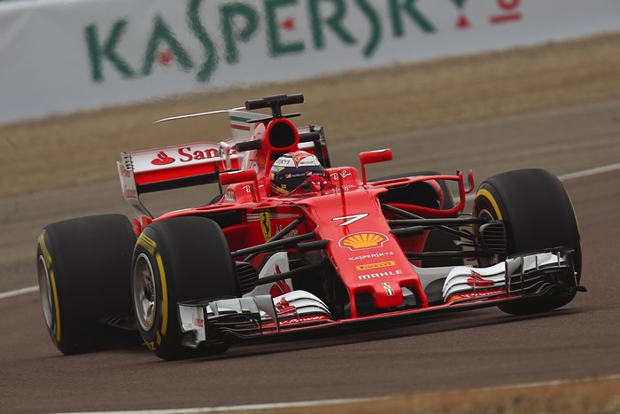 Ferrari SF70H Formula 1 car on track