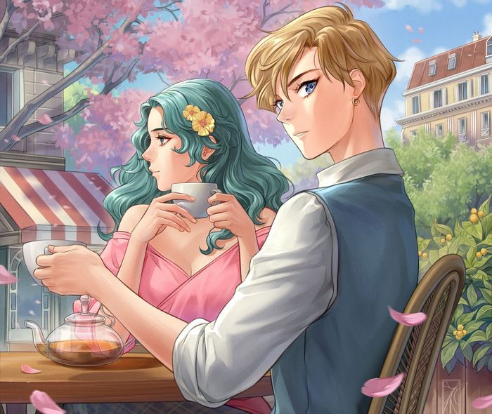 Michiru Kaiou and Haruka Tenou from Sailor Moon