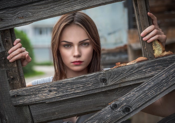Brunette Woman with Lipstick in 4K