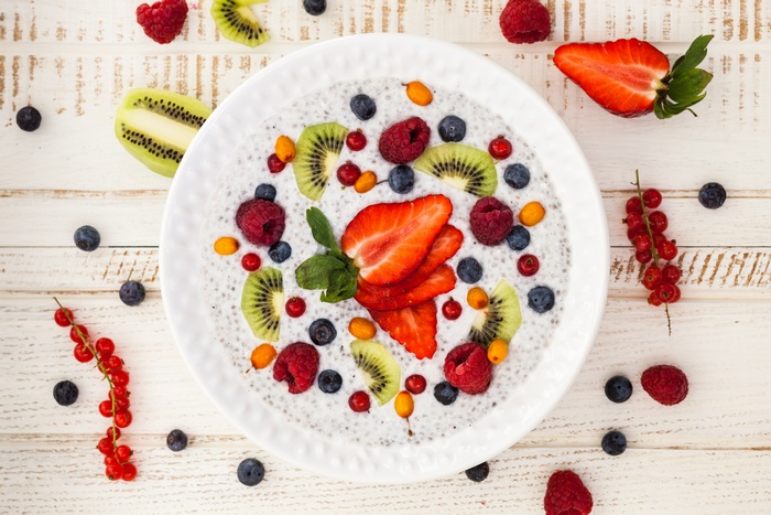 Chia Seed Pudding with Berries and Fruit