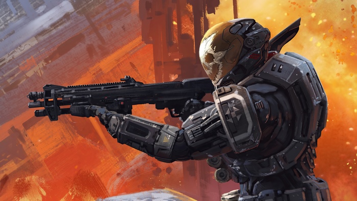 Halo Warrior with Weapon