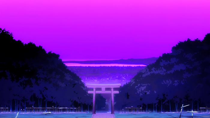 Night Torii, Gate, Torii, Purple, Night, HD Wallpaper | Rare Gallery