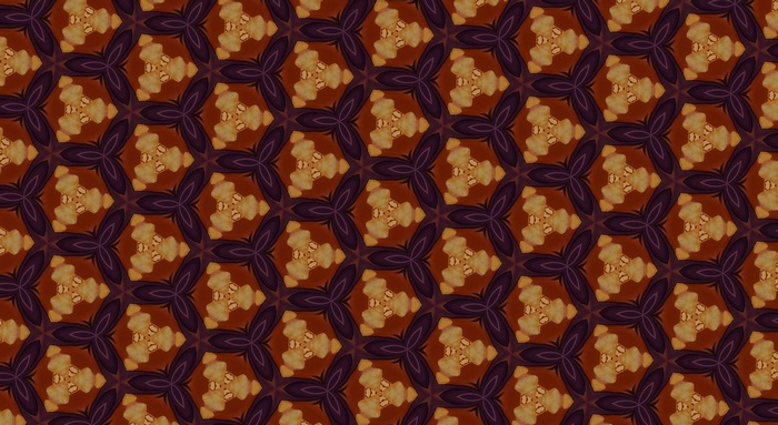 Abstract Geometric Pattern with Floral Motifs