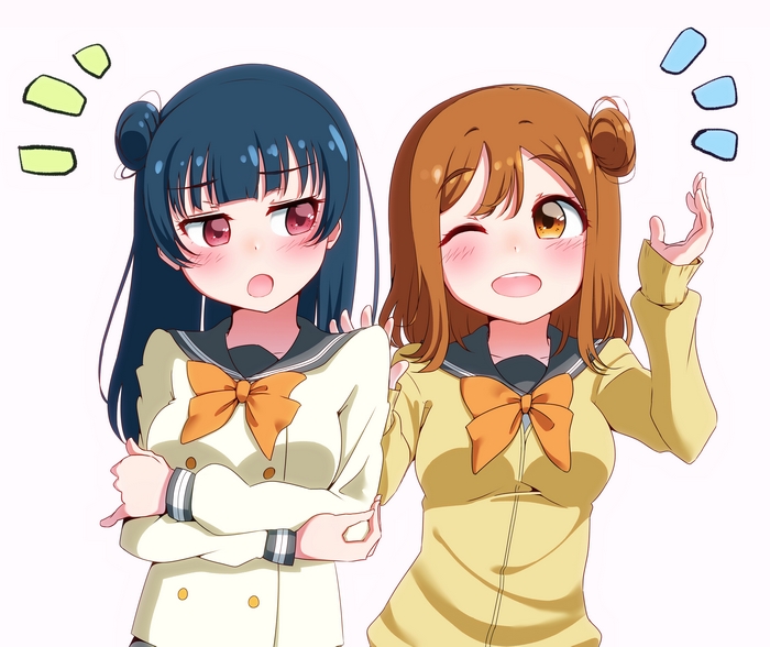 Yoshiko Tsushima and Hanamaru Kunikida from Love Live! Sunshine!! 4K