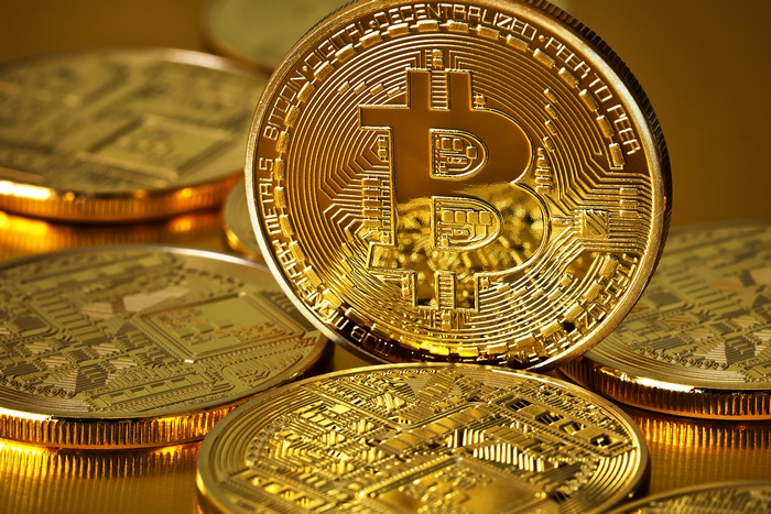 Gold Bitcoin Cryptocurrency Coins