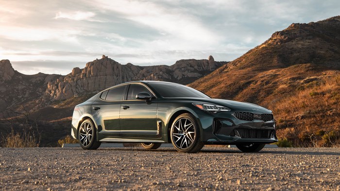 Green Kia Stinger 4K Sport Car