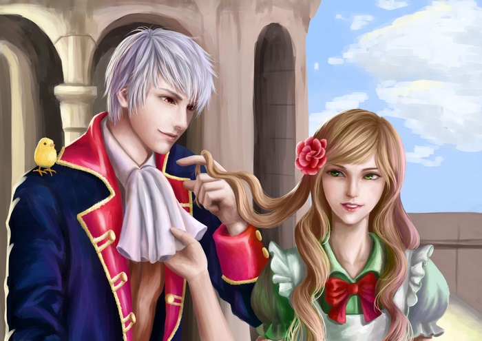 Prussia and Hungary from Hetalia