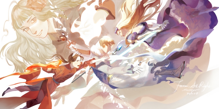 Characters from Hetalia: Axis Powers in a battle scene