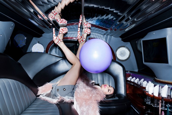 Charli XCX in a Limo