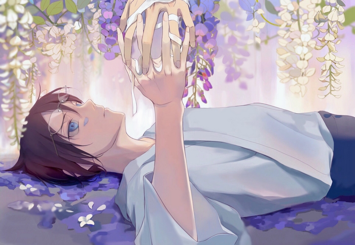 Kimihiro Watanuki from XxxHOLiC lying down