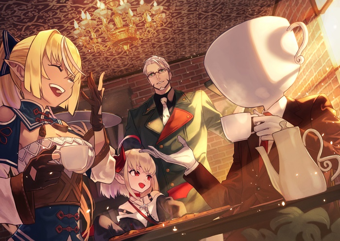 Shiranui Flare and Arurandeisu from Hololive and Nijisanji