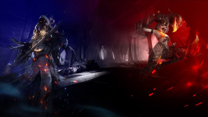 Astellia Royal characters in a dark fantasy setting