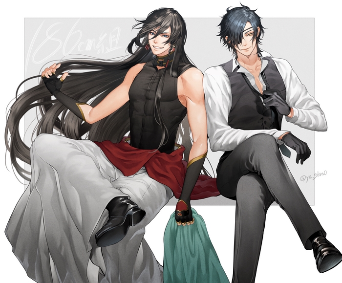 Izumi no Kami Kanesada and Shokudaikiri Mitsutada from Touken Ranbu 4K