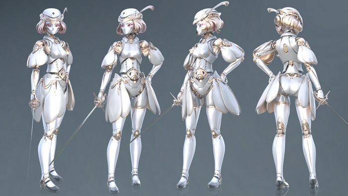Sci-Fi Robot Character Model