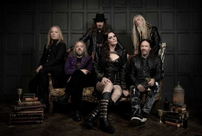 Nightwish band members posing