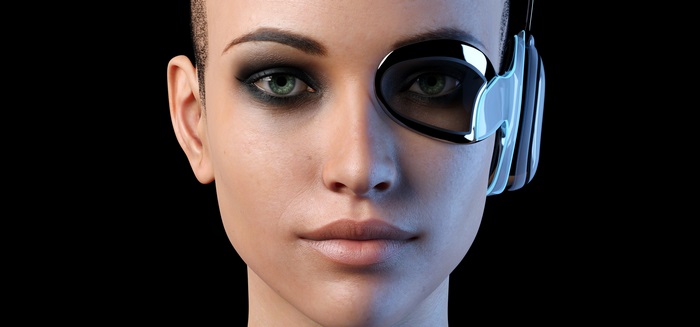 Sci Fi Woman with Cybernetic Eye