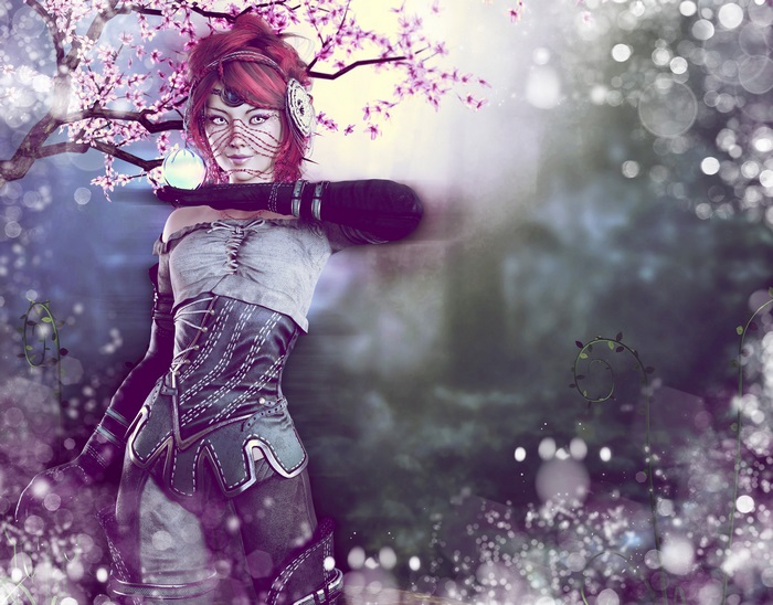 Fantasy Woman with Crystal Ball