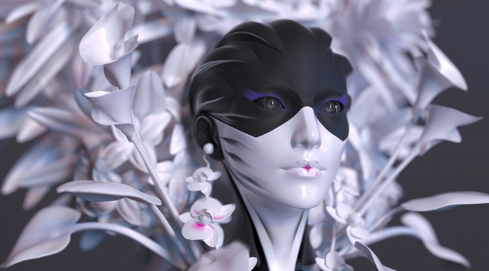 Sci Fi Robot with Flowers