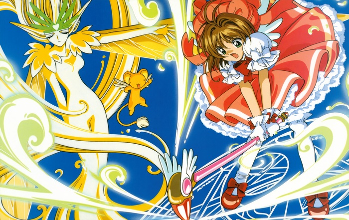 Sakura Kinomoto and Keroberos from Cardcaptor Sakura