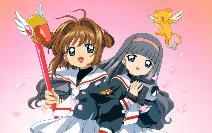 Cardcaptor Sakura 4k, Tomoyo Daidouji, Sakura Kinomoto, Keroberos (card 