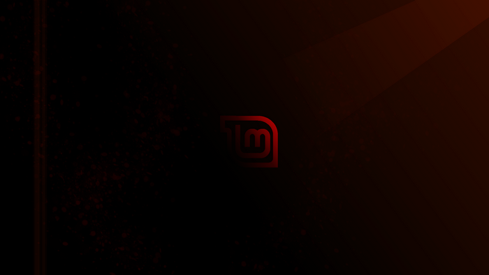 Red Linux Mint logo on dark background