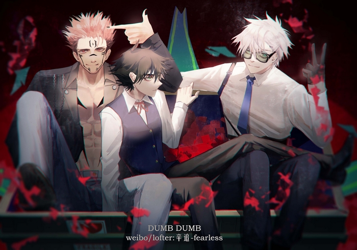 Yuji Itadori, Satoru Gojo, and Megumi Fushiguro in 4K