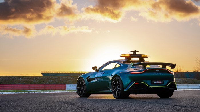 Aston Martin Vantage F1 Safety Car on Race Track