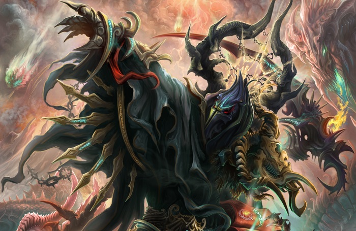 Dark Creature with Dragons