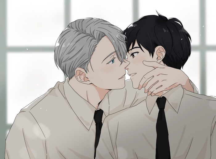 Victor Nikiforov and Yuuri Katsuki from Yuri!!! On Ice